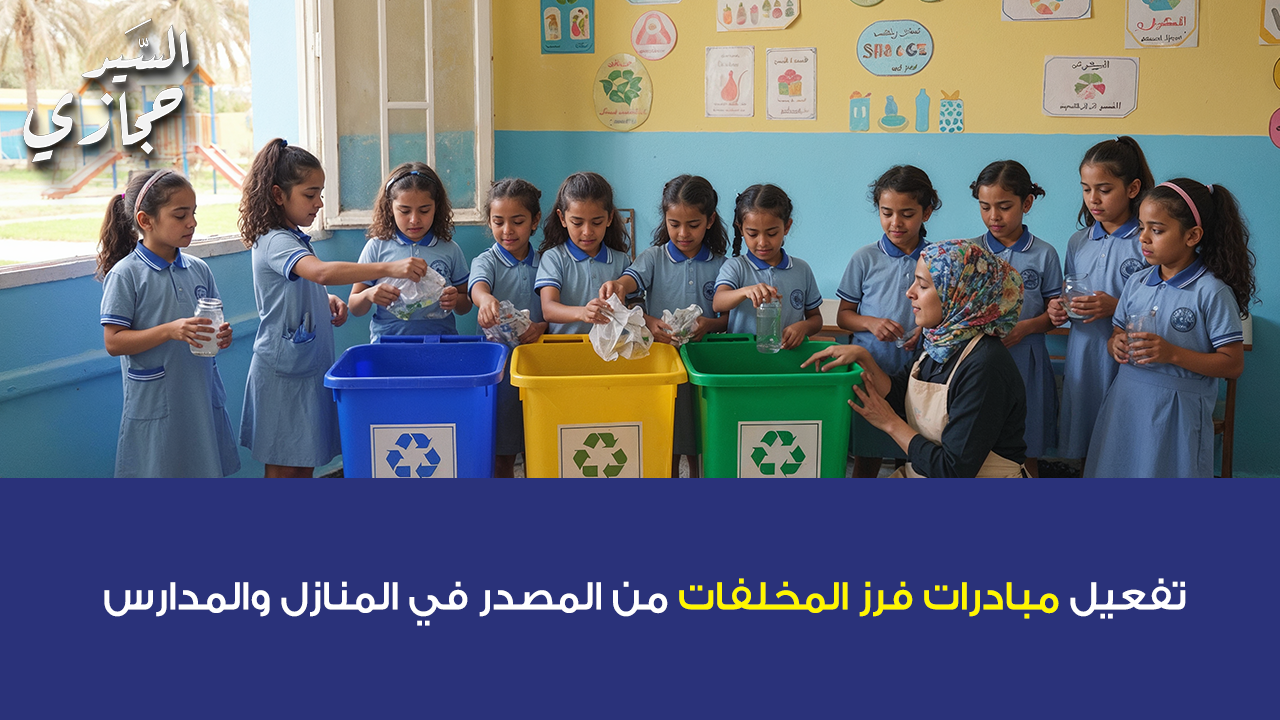 تفعيل مبادرات فرز المخلفات من المصدر في المنازل والمدارس